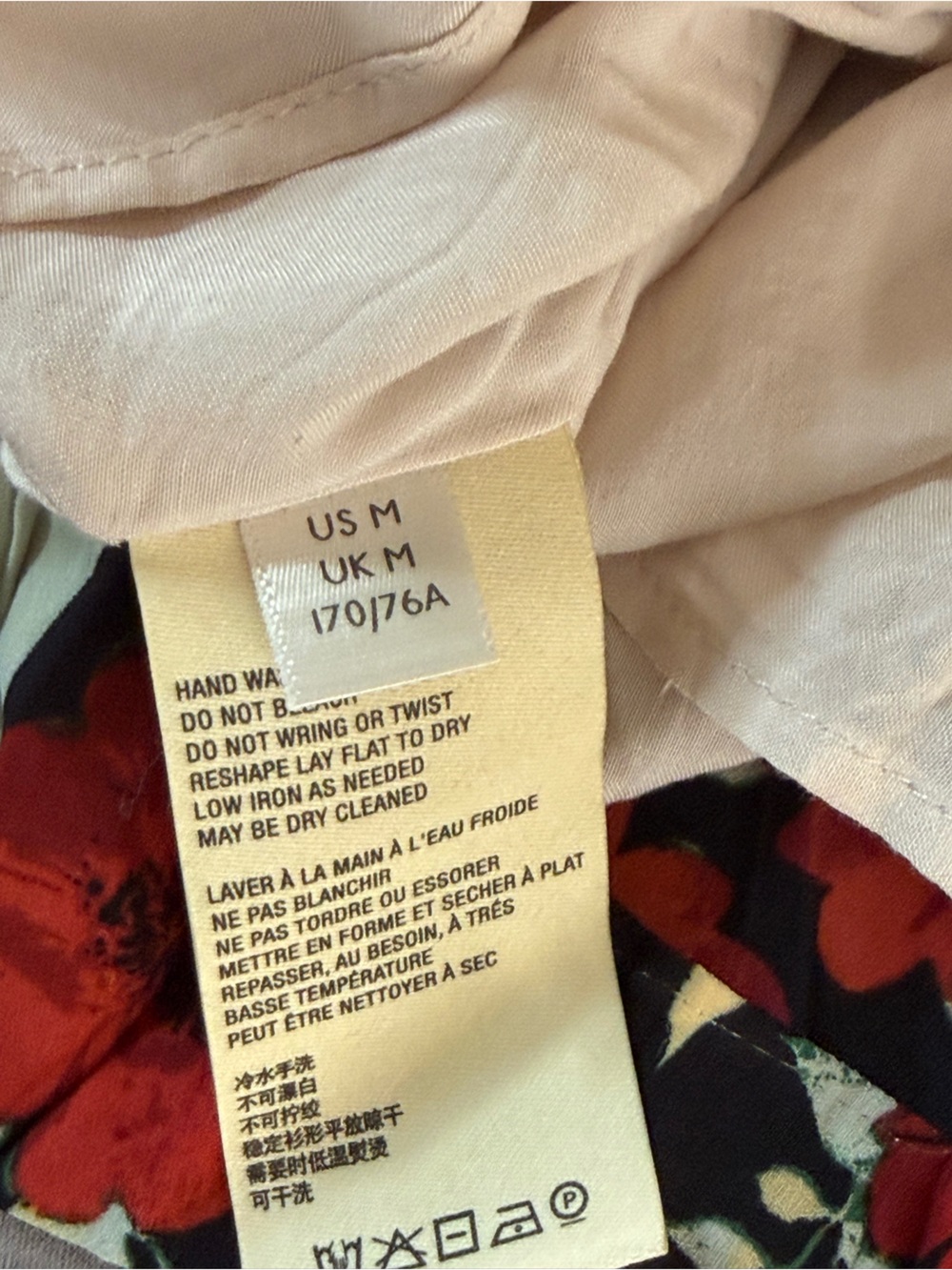 Anthropologie Mixed Floral Panel Pleated Cropped Pants Green, Yellow, Navy, Pink - Picture 9 of 10